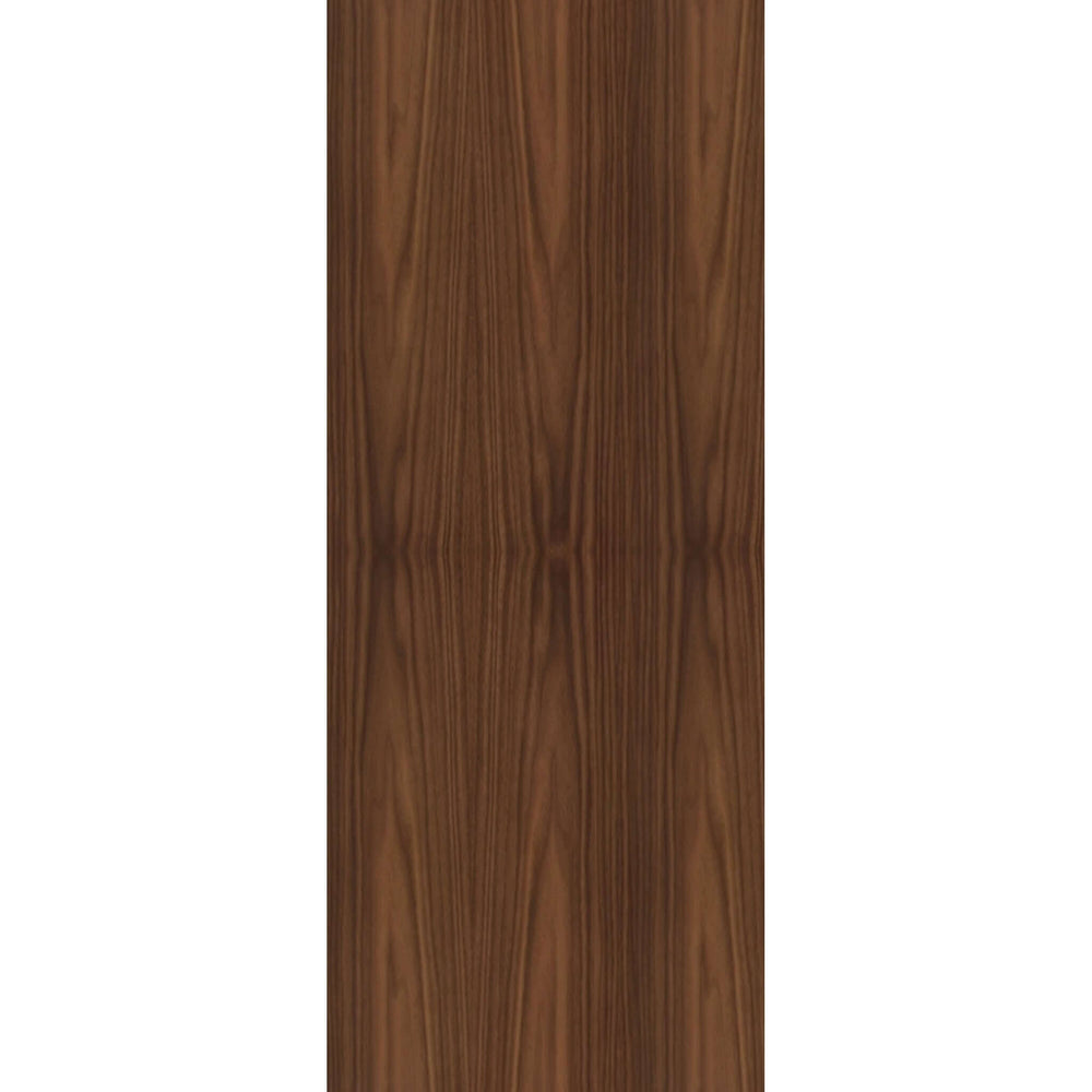 Product walnut prefinished internal flush door on white background