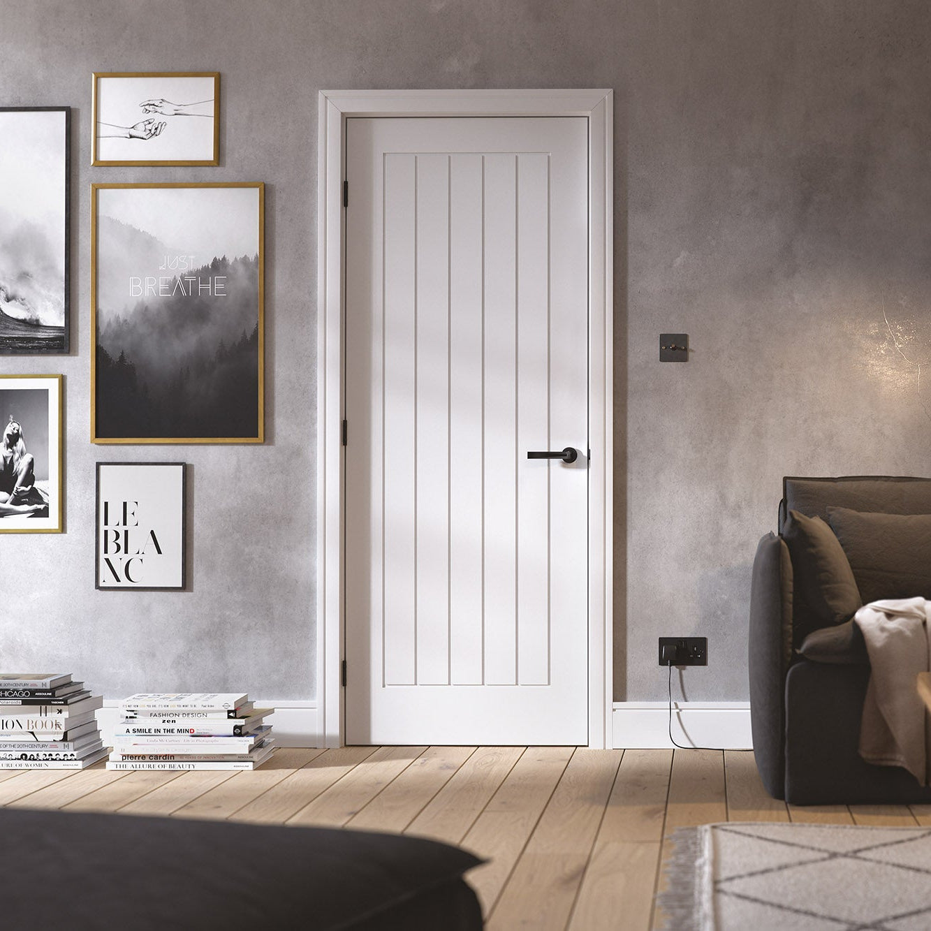 Mexicano White Primed FD30 Fire Door