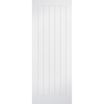 Product A white interior door with a classic five-pane vertical shaker design, shown against a plain white background.