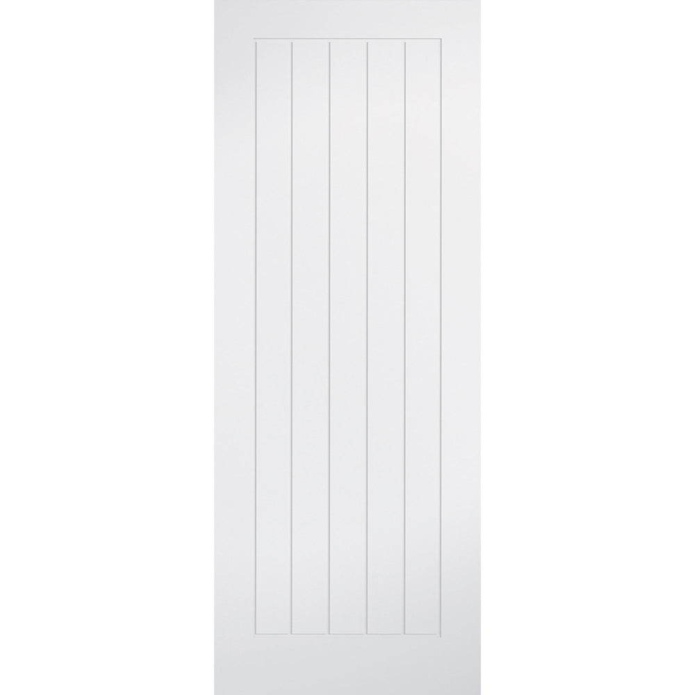 Product white primed cottage internal fire door with vertical grooved panels
