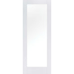 White Primed Pattern 10 Clear Glazed Internal Door - Main Product Image