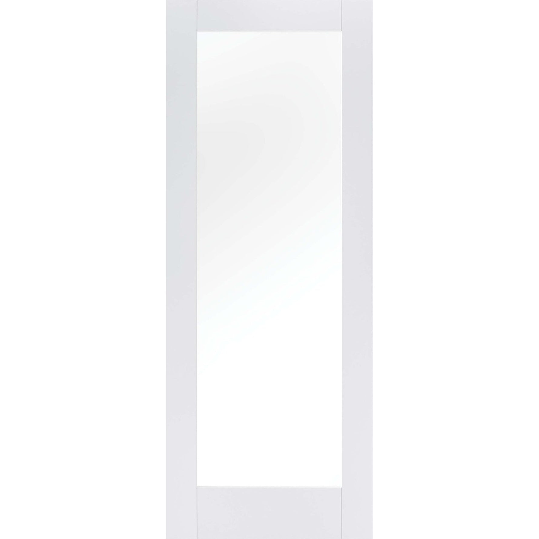 White Primed Pattern 10 Clear Glazed Internal Door - Main Product Image