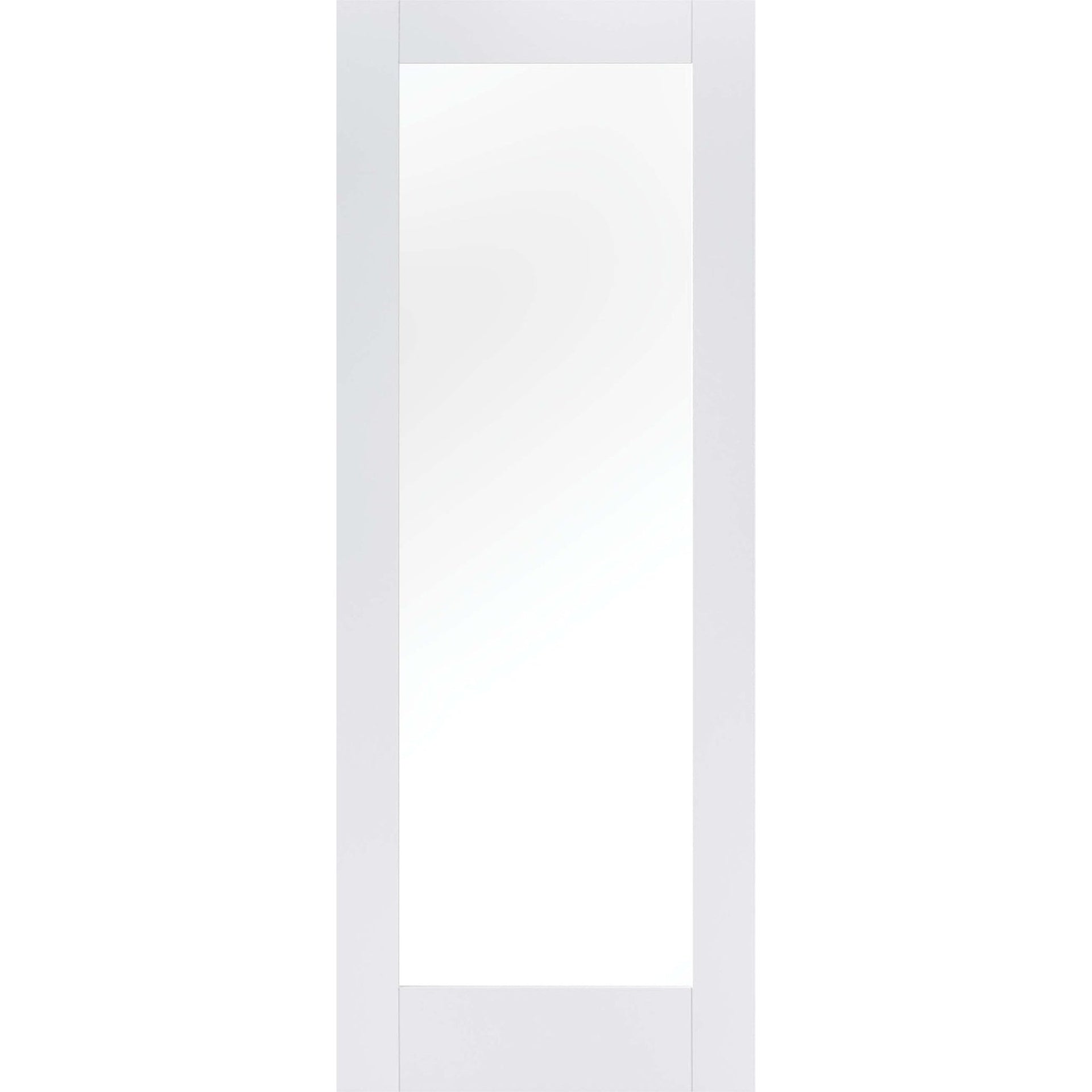 White Primed Pattern 10 Clear Glazed Internal Door - Main Product Image