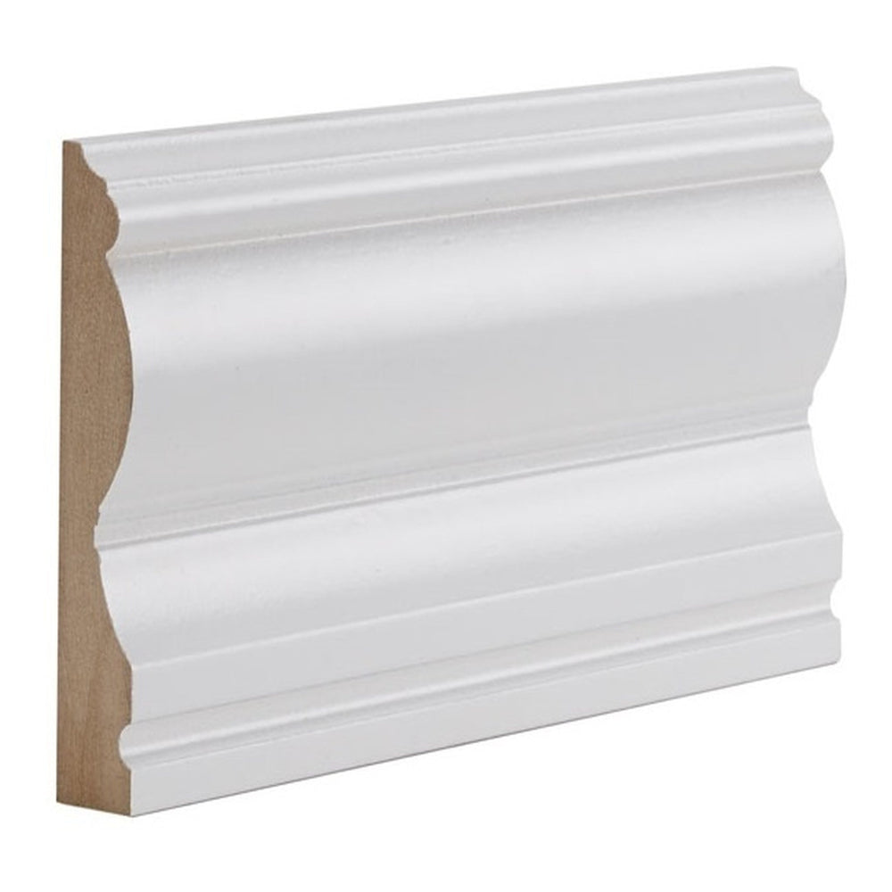 Product white primed Victoriana architrave set profile close-up