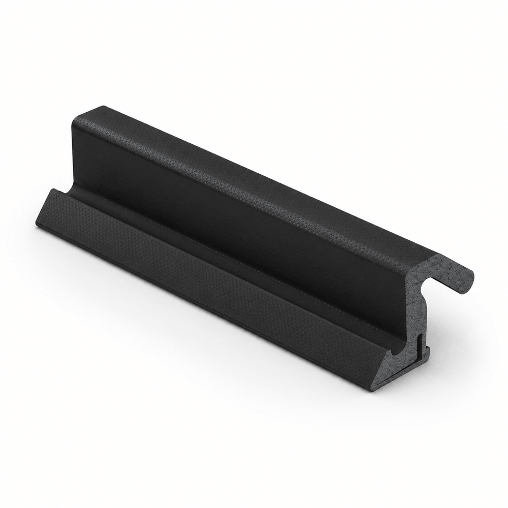 Product Aquamac 21 black door seal profile — kerf-fit Q-Lon foam section