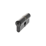 Euro profile 5 pin double cylinder 70mm in matt black