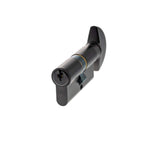 Euro profile 5 pin key to turn cylinder 70mm in matt black