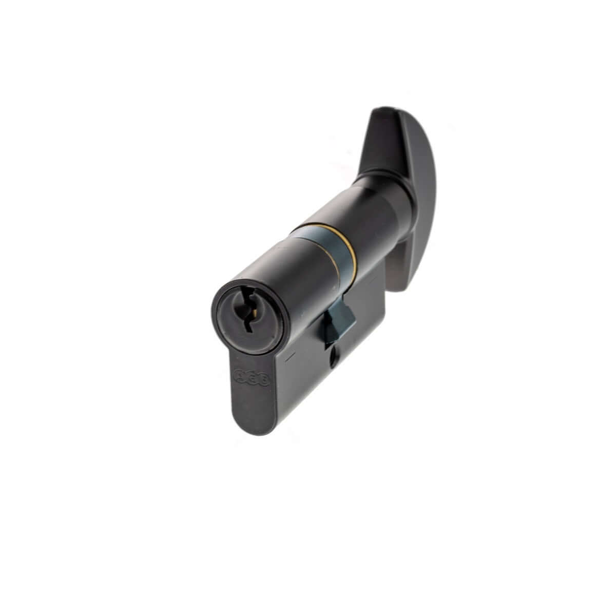 Euro profile 5 pin key to turn cylinder 70mm in matt black