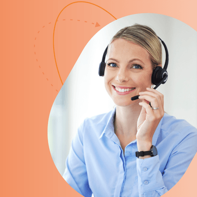 Graphic mobile phone contact banner with call-to-action text