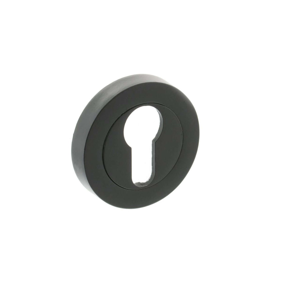 Product matt antique brass euro escutcheon pair on round rose